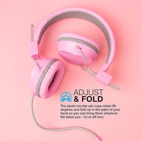 JLab JBuddies Studio Over-Ear Kids Wired Headphones, Toddler Headphones, Kid Safe, Studio Volume Safe, Volume Limiter, Folding, Adjustable, Noise ...