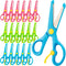 Kids Scissors, preschool 5 Inch Blunt Tip Anti-Pinch Shears, Left and Right Handed Children’ Artwork Cutter Scissors, Kindergarten Daycare Gift fo...