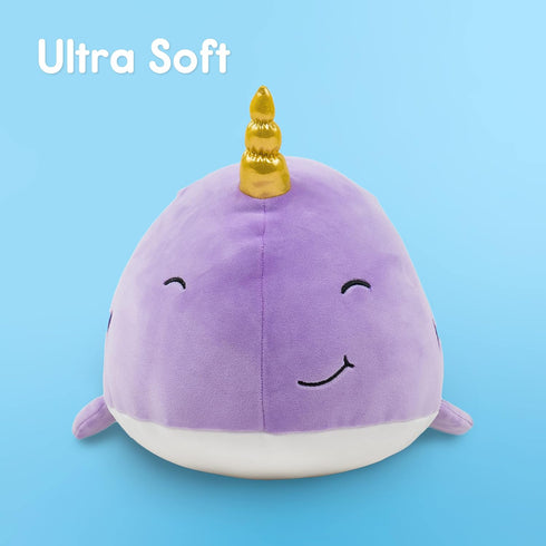 Narwhal Stuffed Animal Ultra Soft Plush Cute Narwhal Toy Plushie Stuffed Animals for Kids...