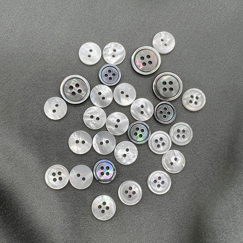 20 Pieces Genuine White Mother of Pearl Buttons for Shirts Dresses Polo DIY Craft (Diameter 11.5MM) MOP 2 Holes Buttons...