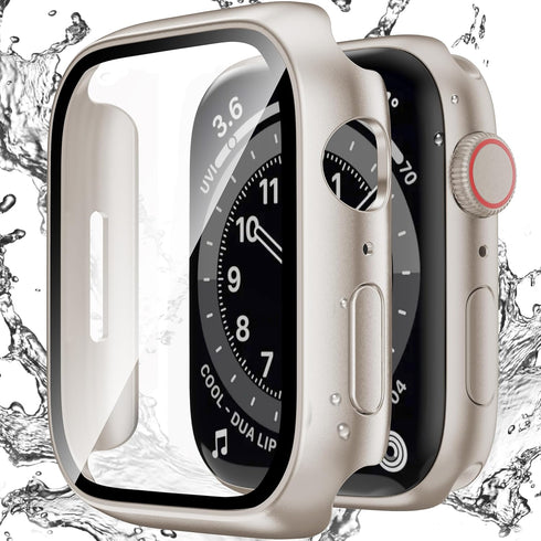 Compatible with Apple Watch Waterproof Case 40mm Series 6/5/4/SE with Tempered Glass Screen Protector, Full Coverage Bumper Cover for iWatch Case ...