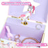 Jewelkeeper Musical Jewelry Box for Girls with Spinning Unicorn, Glitter Rainbow and Stars Design Music Box for Necklace, Earrings, and Accessorie...
