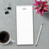 321Done Skinny to Do List Notepad, 3.7x8.5 Spiral - Made in USA, Undated Daily Checklist, Simple Stylish to-Dos Memo Pad for Planning, Tasks, Appo...