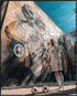 Posterizer 1 pcs-Footballer-soccer player standing in front of a mural 2-Sports & Hobby Art Gifts for sports fans Decor for Home & Office- unframe...