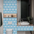 5462-2 Peel and Stick Wallpaper Geometric Waves Curve 17.7" x 9.8ft Blue Abstract Stripe Contact Paper Self Adhesive Furniture Vinyl Decorative Fi...