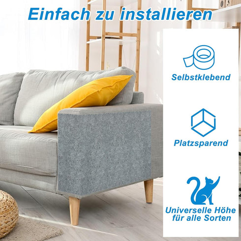 2 Pcs Cat Scratch Mats 24”x16”, Trimmable Cat Scratching Post Carpet Cover Self-Adhesive Cat Floor Scratching Pad Rug?Cat Scratcher for Tree Steps...