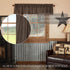 VHC Brands Kettle Grove Window Curtain, Plaid Valance Scalloped, Black, 16x72...