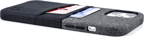 Dockem Wallet Case for iPhone 12 Pro Max: Built-in Metal Plate for Magnetic Mounting & 2 Credit Card Holders: 6.7" Luxe M2, Canvas Style Synthetic...