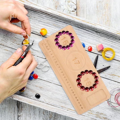 EXCEART Bead Board Beads Bracelets Jewelry Design Board Tray Bead Design Trays Bead Board Bracelet Beading Board Tray Jewelry DIY Beading Board Wo...