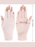 Handepo womens 6 Pairs Sunscreen Fingerless Summer UV Protection Driving Riding Fishing Gloves, Multicolored, Medium...