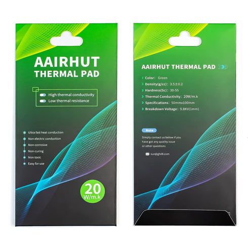 Thermal Pad 20W/m.K, 100x50x1.5mm Silicone Cooling Pad Non Conductive Heat Resistance Extreme Odyssey Cover with Dual Self-Adhesive Films for PC L...