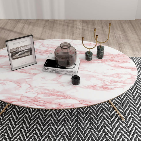 practicalWs 15.7in x 236.2in Self-Adhesive White/Pink Marble Removable Wallpaper Decor Decals Decoration Textured Panel Table Countertops Cabinets...