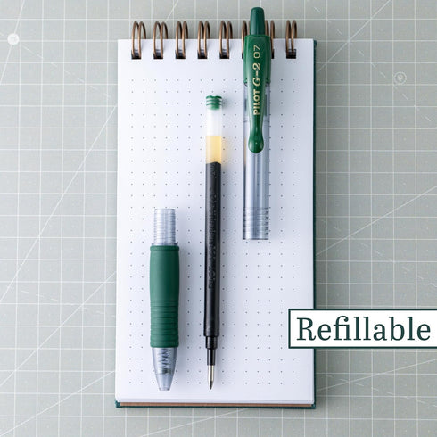 Pilot G2 Premium Refillable & Retractable Rolling Ball Gel Pens, 0.7mm Fine Point, Hunter Green, 6-Pack...