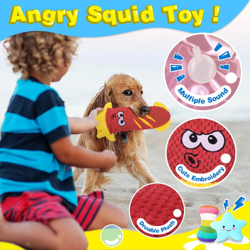Puppy Toys for Teething, 9 Pack Interactive Dog Toys for Small Dogs, Puppy Chew Toys with Rope Toys, Treat Ball and Cute Squeaky Toys, Hold a Bott...