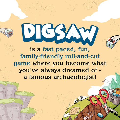 Stronghold Games Digsaw: Roll-and-Cut Archaeology Game - Fun Family Game for Ages 14+ - Plays in 25 Minutes - from The Makers of Terraforming Mars...