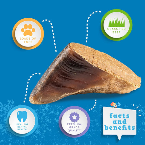 Jack&Pup Filled Cow Hooves for Dogs | Stuffed Dog Chew Hoofs (Flavors: Peanut Butter, Bacon & Cheese, Bully Sticks) | Natural Dog Chews Cow Hoofs ...