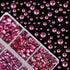 4000Pcs Mixed Size Hot Fix Round Crystals Gems Glass Stones Hotfix Flat Back Rhinestones (Fuchsia)...