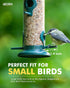 iBorn Metal Bird Feeders 6 Ports Hanging Wild Bird Seed Feeder for Mix Seed Blends, Niger Seed Feeder, Sunflower Heart, Birdbath, Heavy Duty All M...
