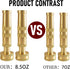 Hourleey Adjustable Twist Hose Nozzle, 4" Heavy-Duty Brass 3/4" GHT Hose Nozzle with 2 Garden Hose Rubber Washers (1 Pack)...