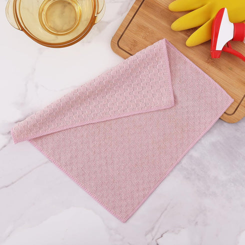 Kitinjoy Microfiber Cleaning Cloth, 12 Pack Soft and No Lint Microfiber Towels Cleaning Supplies, Absorbent Fast Drying Cleaning Rags for Housekee...
