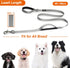TwoEar 6FT 1IN Strong Gray Dog Leash with 2 Padded Handles, Traffic Handle Extra Control, Comfortable Soft Dual Handle, Auto Lock Hook, Reflective...