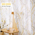 FMFUNCTEX Linen Semi Sheer Curtains for Bedroom, Yellow White Curtains 45 Inches Long for Living Room, Grey Tree Branch Print Curtain Light Filter...