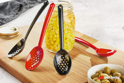 Small 7-Inch Slotted Serving Spoons (Pack of 4) - Perfect for Olives, Pickles & Condiments | Sturdy & Versatile | Made in USA...