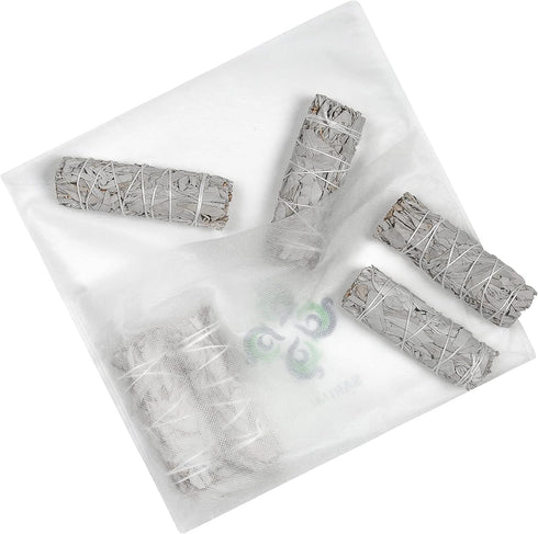White Sage Smudge Sticks - 6 - 4" Sage Bundles - Perfect Sage Stick Smudge Sticks Smudging Kit Replenishment...