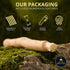 Pack of 5 Miswak Sticks for Teeth with Holder - Vacuum Sealed Natural Flavored Chew Sticks for Humans - Natural Toothbrush for Teeth Whitening, Or...