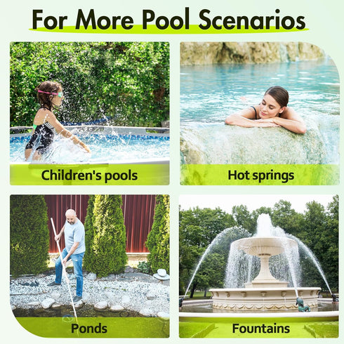 Pool Net, Pool Skimmer Net with Reinforced Frame, Large Capacity Pool Cleaning Net, Fine Mesh Pool Nets for Cleaning Leaves Pond Spa Inground Swim...