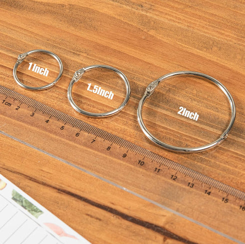 Loose Leaf Binder Rings 2 Inch (20 Pack) – Premium Nickel Plated Steel Book Rings, Metal Rings for Index Cards, Index Card Rings, for Office, Scho...