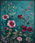 Posterizer 1 pcs-dainty wild pink flowers with blue background-Floral & Botanical Art-Abstract & Modern Art-Decor for Home & Office- UNFRAMED Wall...