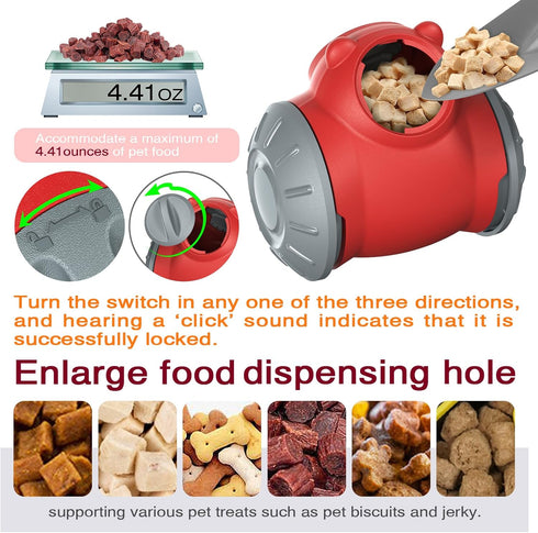 Dog Treat Dispenser Toy - Interactive Dog Toys, Dog Treat Toy Treat Dispensing Dog Toys for Mental Stimulation & Fun Playtime Puzzle Toys for Larg...