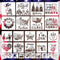 Patriotic Stencils for Painting, 28 PCS 4th of July Reusable Stencil Templates for Cookie Cake Scrapbooking Wood Drawing, American Independence Da...