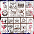 Patriotic Stencils for Painting, 28 PCS 4th of July Reusable Stencil Templates for Cookie Cake Scrapbooking Wood Drawing, American Independence Da...