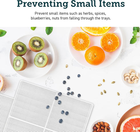COSORI Food Dehydrator Accessories, for 5-Tray CFD-P501-SUS Only, BPA-Free, CRP-P501MS-WUS, Plastic Mesh Screens, 2 Pack...