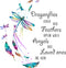Fabric Panel 14"x14" Dragonfly Memoriam 100% Cotton Quilting Panel Square AM1890...