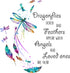 Fabric Panel 14"x14" Dragonfly Memoriam 100% Cotton Quilting Panel Square AM1890...