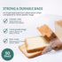 Reusable Plastic Bread Bags for Homemade Bread - 50 Pack Clear Bread Bag with Ties For An Airtight Moisture-free Preservation and Storage- Bread L...