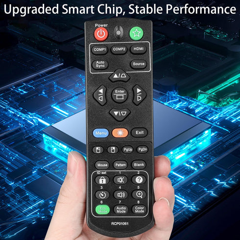 RCP01061 Remote Control Compatible with ViewSonic DLP Projector PJD5153 PJD5154 PJD5254 PJD5151 PJD5155 PJD5250 VS15872 VS15871 VS15873 VS14115 Re...
