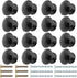 16PCS Wood Black Drawer Knobs, 1-3/8 Inch Mushroom Shape Wooden Cabinet Furniture Knobs Pulls Handles for Home Office Wardrobe Dresser Storage Cup...