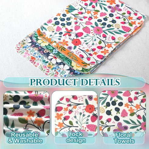 30 Pack Reusable Paper Towels Rolls Washable Paperless Paper Towels Bulk Cloth Cotton Towels with Cardboard Reusable Napkins for Kitchen Bathroom(...