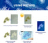 42 Sheets Cyanotype Paper Sun Print Paper Kit, A4 A5 A6 4in Solar Drawing Paper Sensitivity Nature Printing Paper, Cyanotype Paper Kit with 1 A4 A...