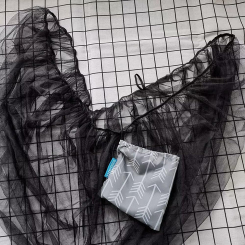 Stroller Netting Mosquito for Baby, Sewn in Pouch, Toddler Mosquito Net for Stroller with Storage Bag, Infant car seat mesh net, Black...