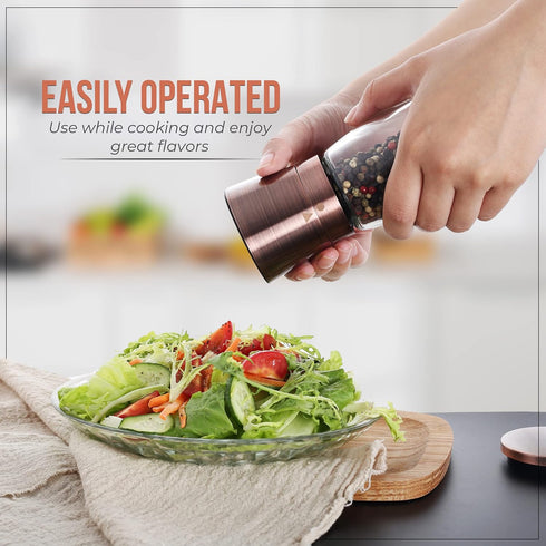 Pepper Grinder or Salt Shaker for Professional Chef - Best Spice Mill with Brushed Stainless Steel, Special Mark, Ceramic Blades, and Adjustable C...