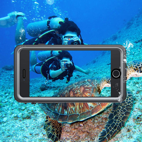 iPhone 6 Plus Waterproof Case iPhone 6s Plus Waterproof Case(5.5inch), Huakay IP68 Certified Shockproof Dirtproof Full Body Protection Waterproof ...
