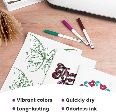 Marker Pens for Cricut Maker 3/Maker/Explore 3/Air 2/Air, 1.0 Tip Premium Marker Pen Set of 30 Pack Supplies Tools Accessories Writing Drawing Pen...