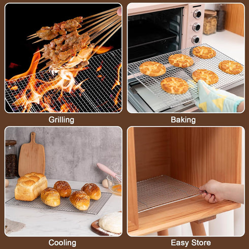 Cooling Rack, 11.5"x16.5" Cookie Cooling Rack for Cooking and Baking, Oven and Dishwasher Safe, Kitchen Wire Baking Rack for Roasting, Grilling, S...
