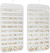 1-Pack Hanging Jewelry Organizer 80-Pocket Dual-sided Jewelry Storage for Earring Necklace Bracelet Ring and more, White...