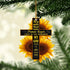 Talataca Sunflower Jesus God Way Maker Christian Bible Verse 2D Flat Car Rear View Mirror Accessories Christmas Tree Ornament Decoration Hanging C...
